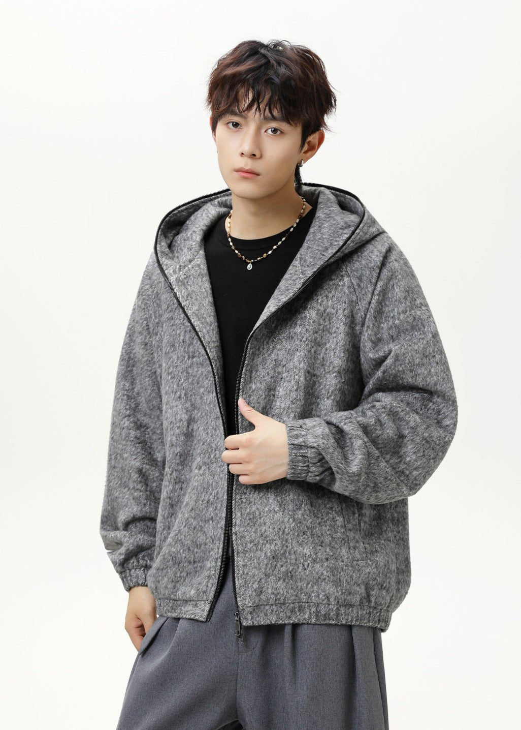 Boxy Hooded Zip Jacket - Rick Circus