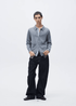 Boxy Knit Polo Cardigan - Rick Circus