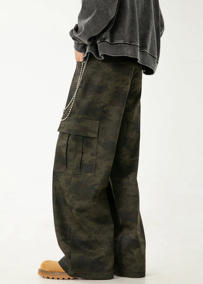 Camo Cargo Wide - Leg Pants - Rick Circus