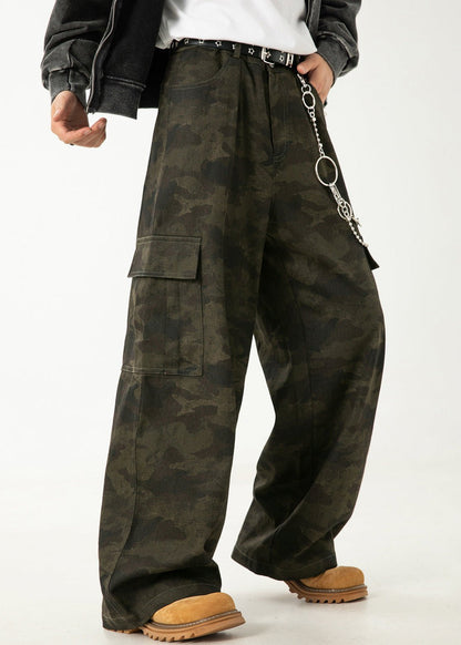 Camo Cargo Wide - Leg Pants - Rick Circus