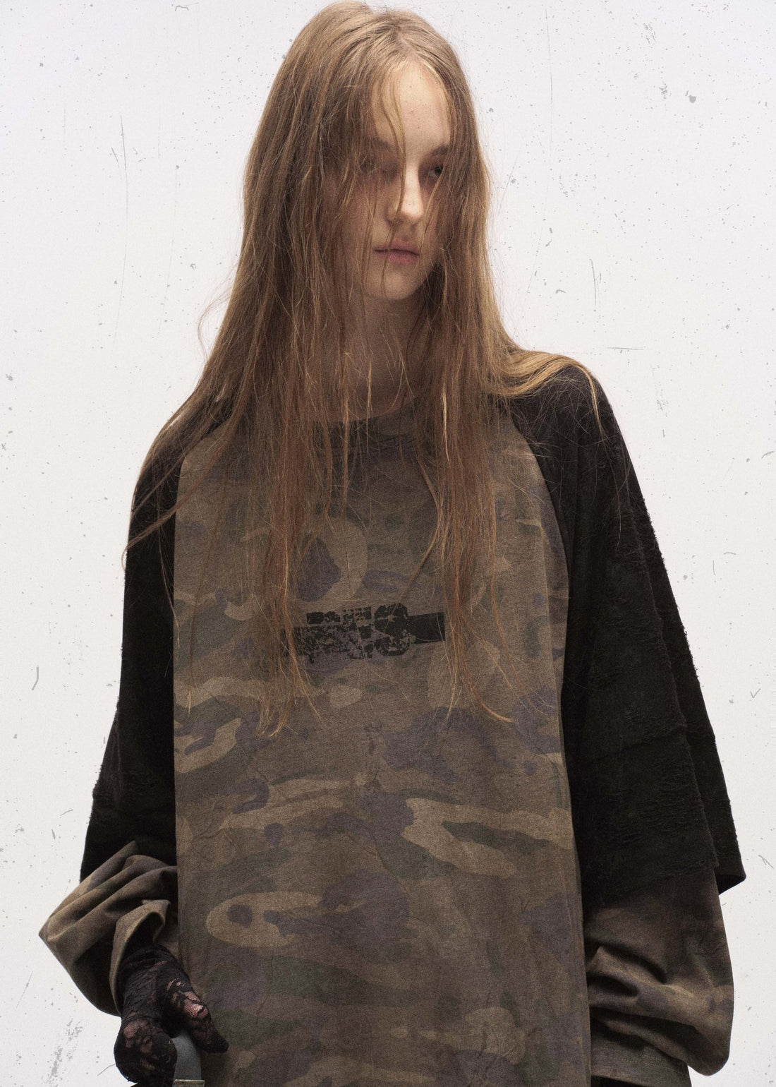 Camo Color - Block Spliced Long Sleeve T-Shirt - Rick Circus