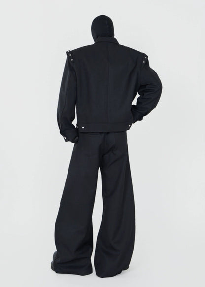 Chain Detail Wide - Leg Trousers - Rick Circus