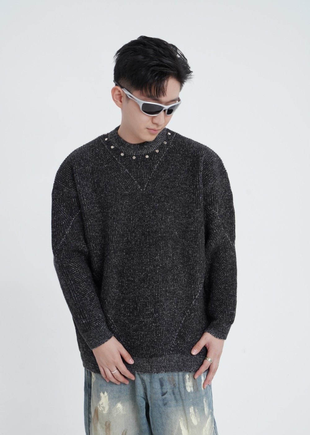 Chunky Ribbed Knit Sweater - Rick Circus