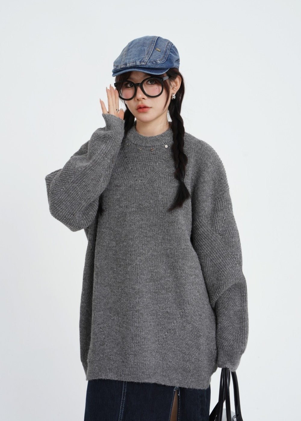 Chunky Ribbed Knit Sweater - Rick Circus