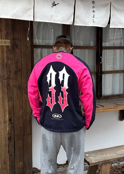 Colorblock Graphic Long Sleeve Tee - Rick Circus