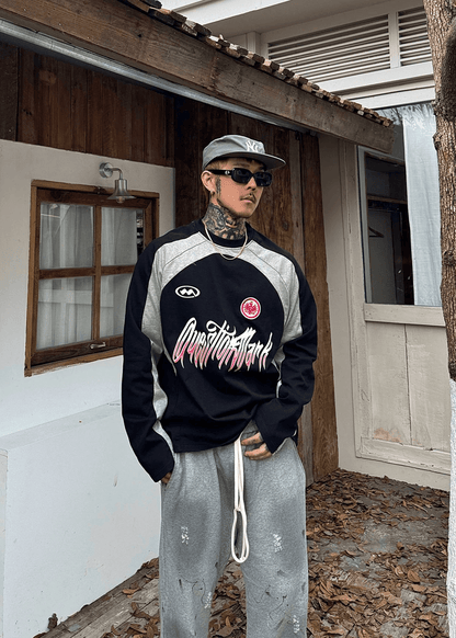 Colorblock Graphic Long Sleeve Tee - Rick Circus