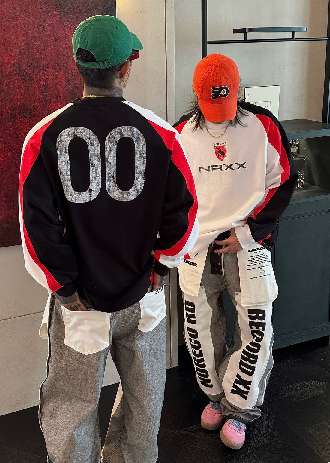 Colorblock Letter Print Sweatshirt - Rick Circus