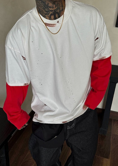 Colorblock Paint - Splatter Long Sleeve T-Shirt - Rick Circus