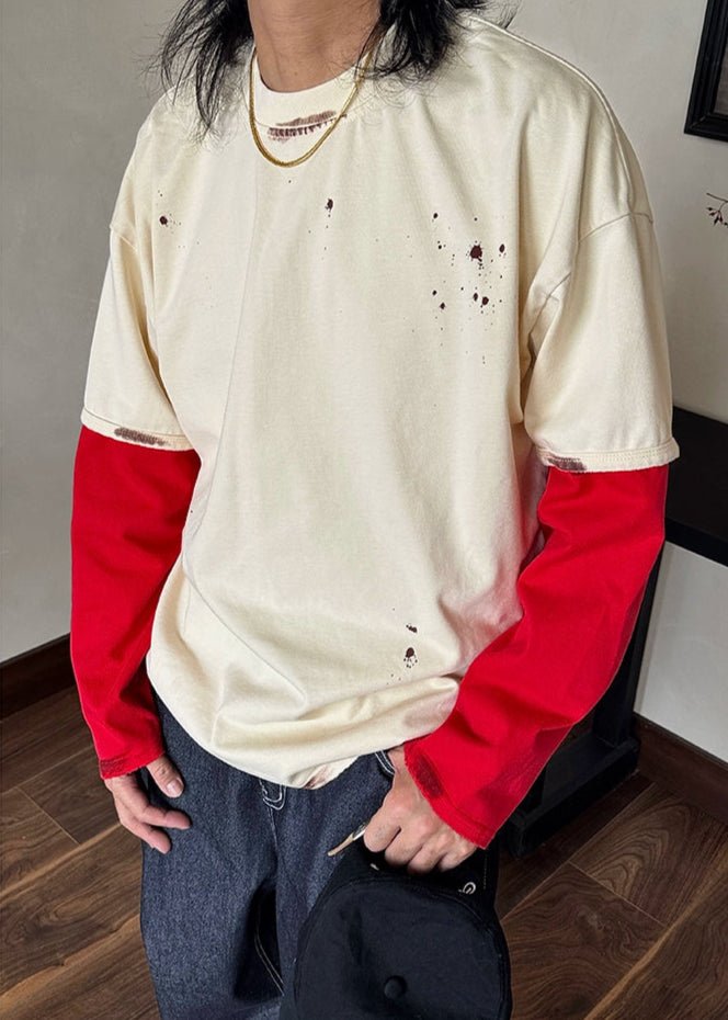 Colorblock Paint - Splatter Long Sleeve T-Shirt - Rick Circus