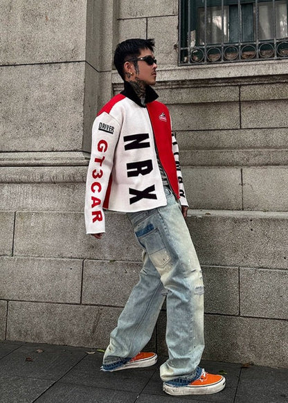 Colorblock Racing Knit Cardigan - Rick Circus