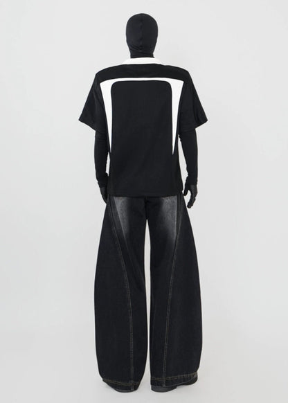 Contrast Half - Zip Padded Polo Shirt - Rick Circus