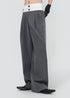 Contrast High Waist Wide Leg Pants - Rick Circus