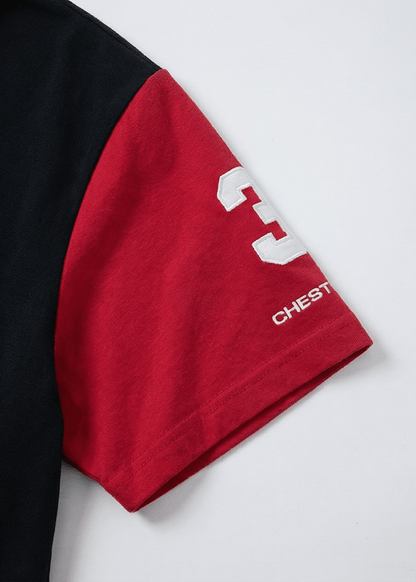 Contrast Panel Embroidery T-shirt - Rick Circus