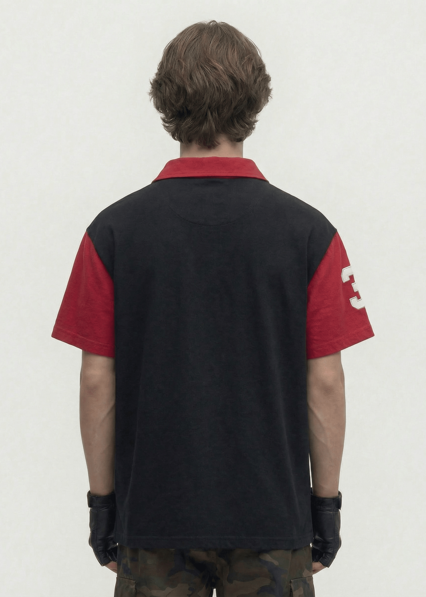 Contrast Panel Embroidery T-shirt - Rick Circus
