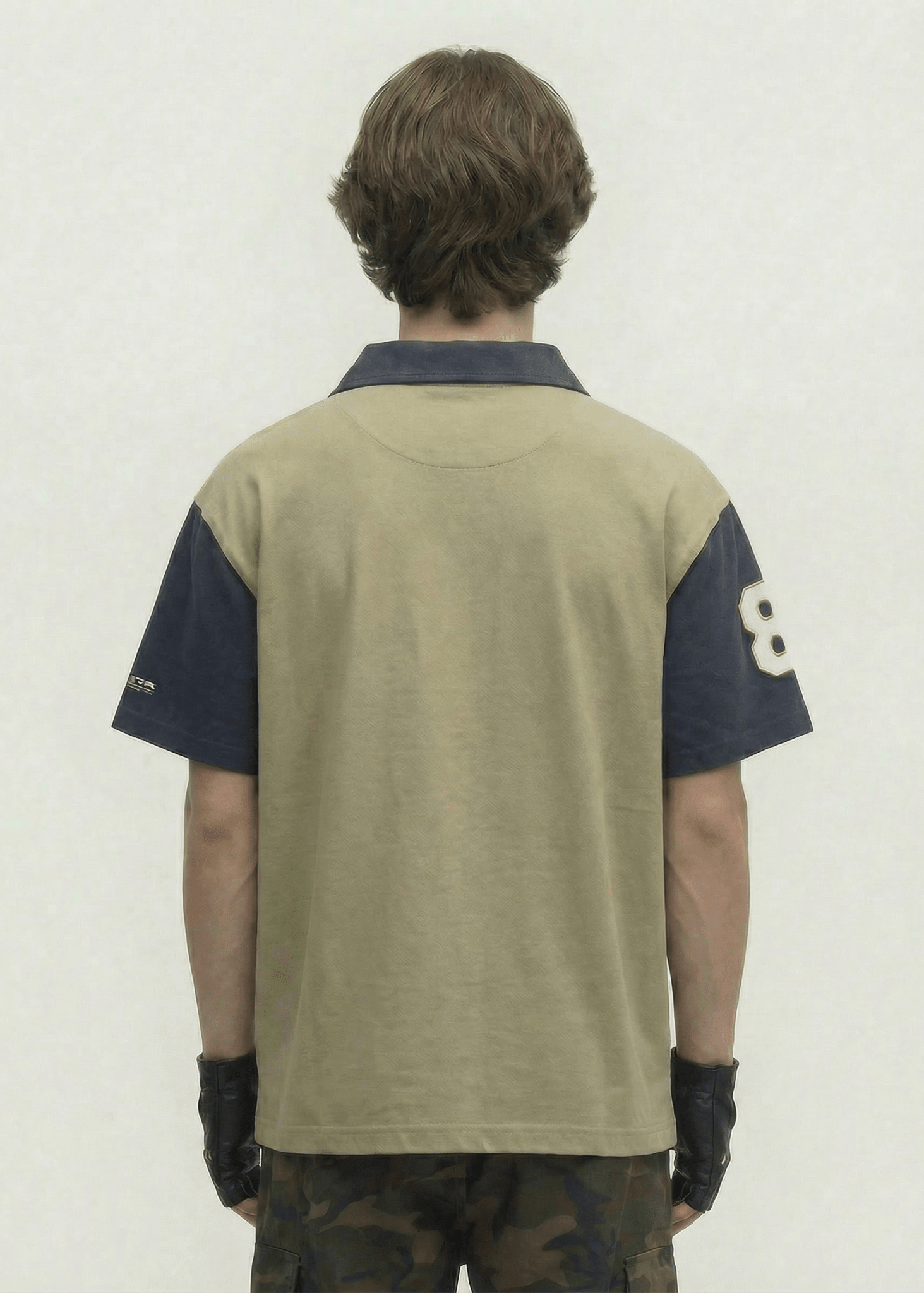 Contrast Panel Embroidery T-shirt - Rick Circus