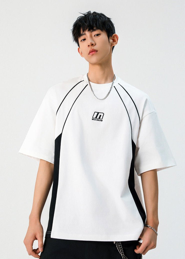 Contrast Panel Oversized Sports T-Shirt - Rick Circus