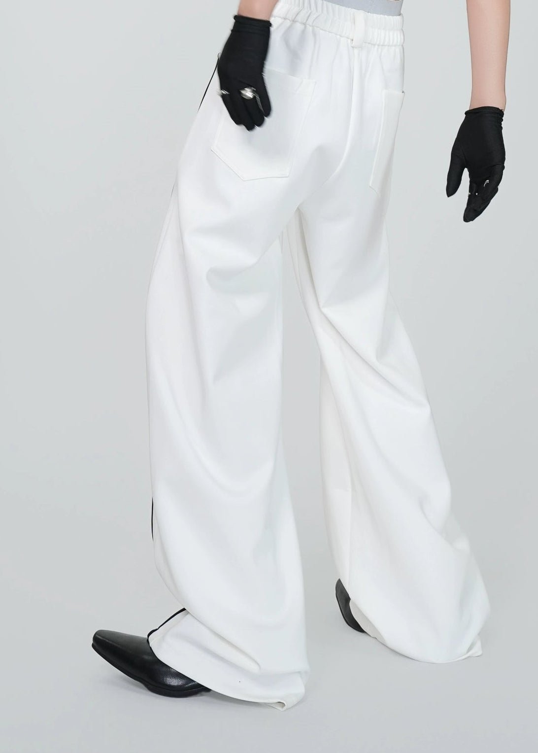 Contrast Wide - Leg Pants - Rick Circus