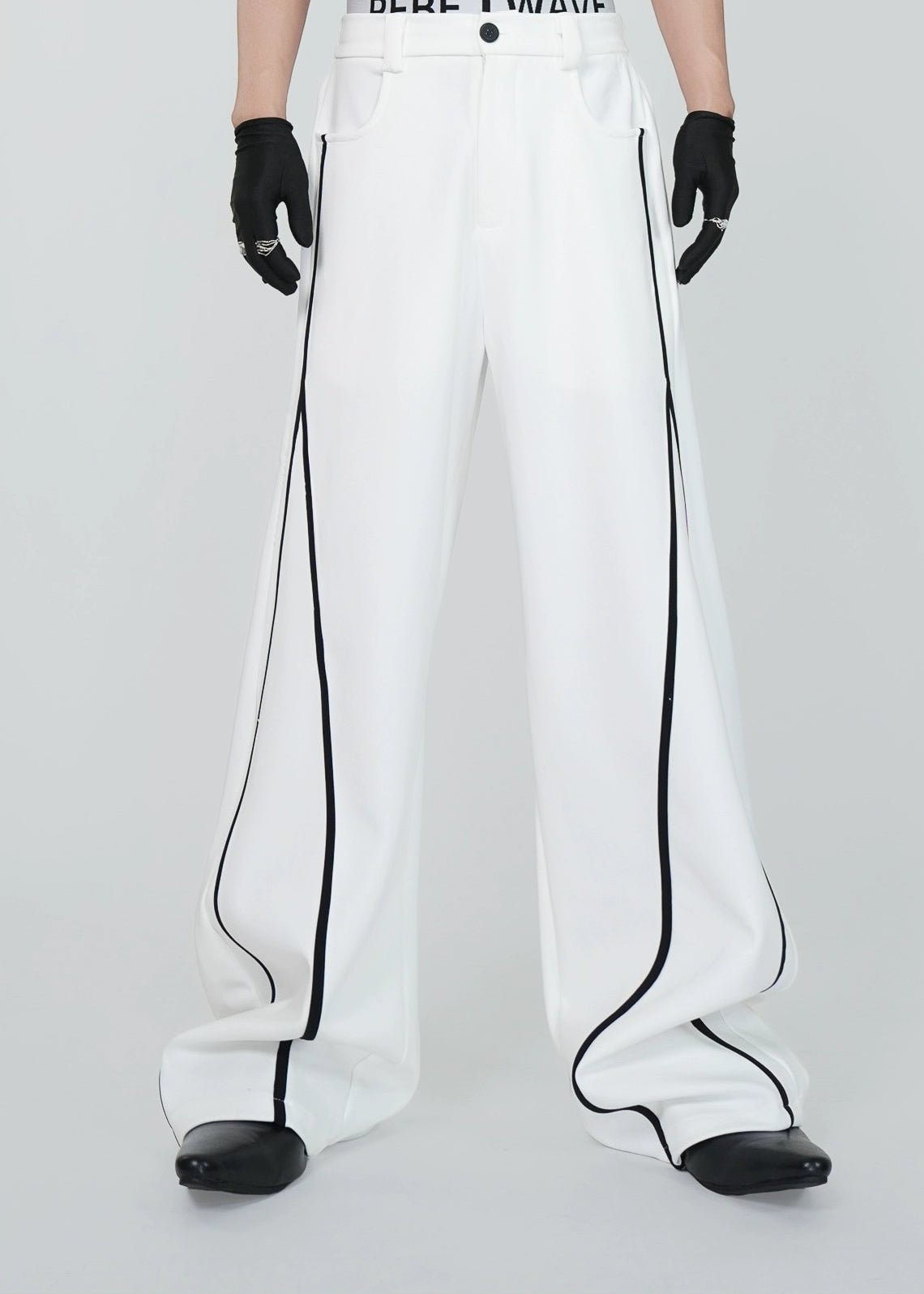 Contrast Wide - Leg Pants - Rick Circus