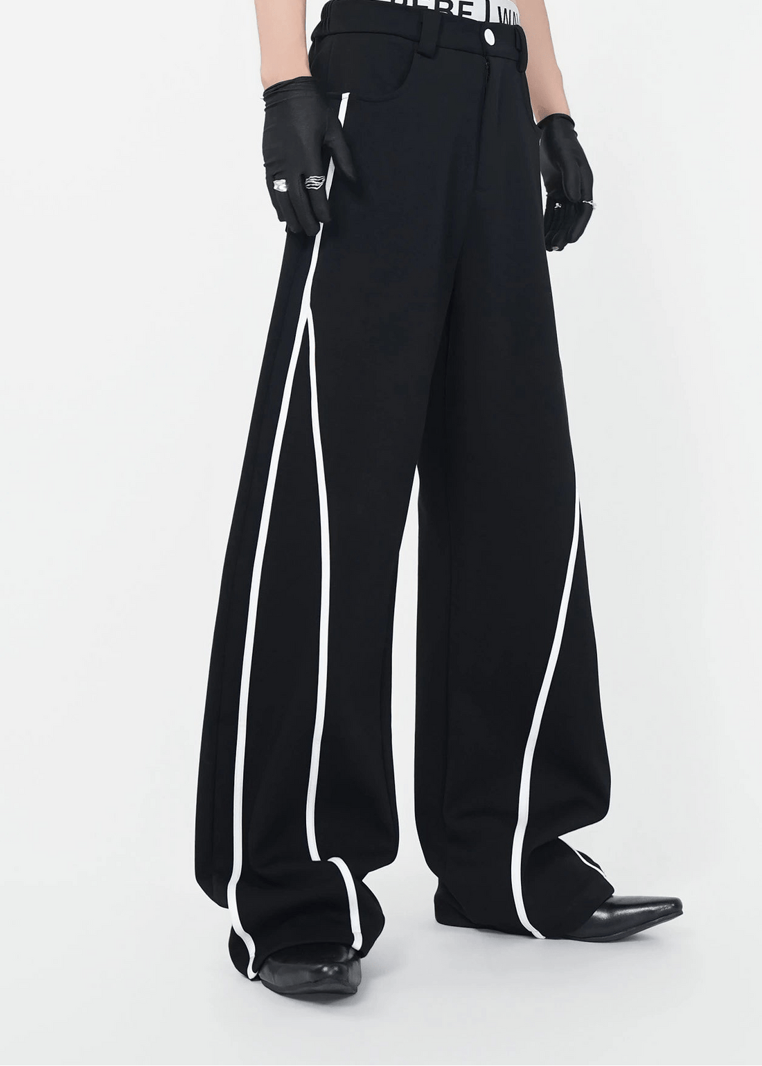 Contrast Wide - Leg Pants - Rick Circus