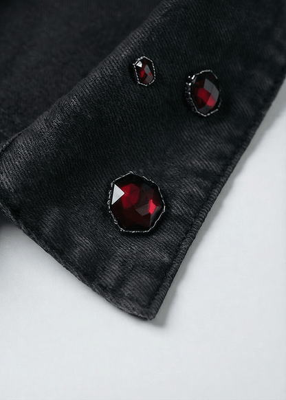 Cropped Coated Denim Jacket - Rick Circus
