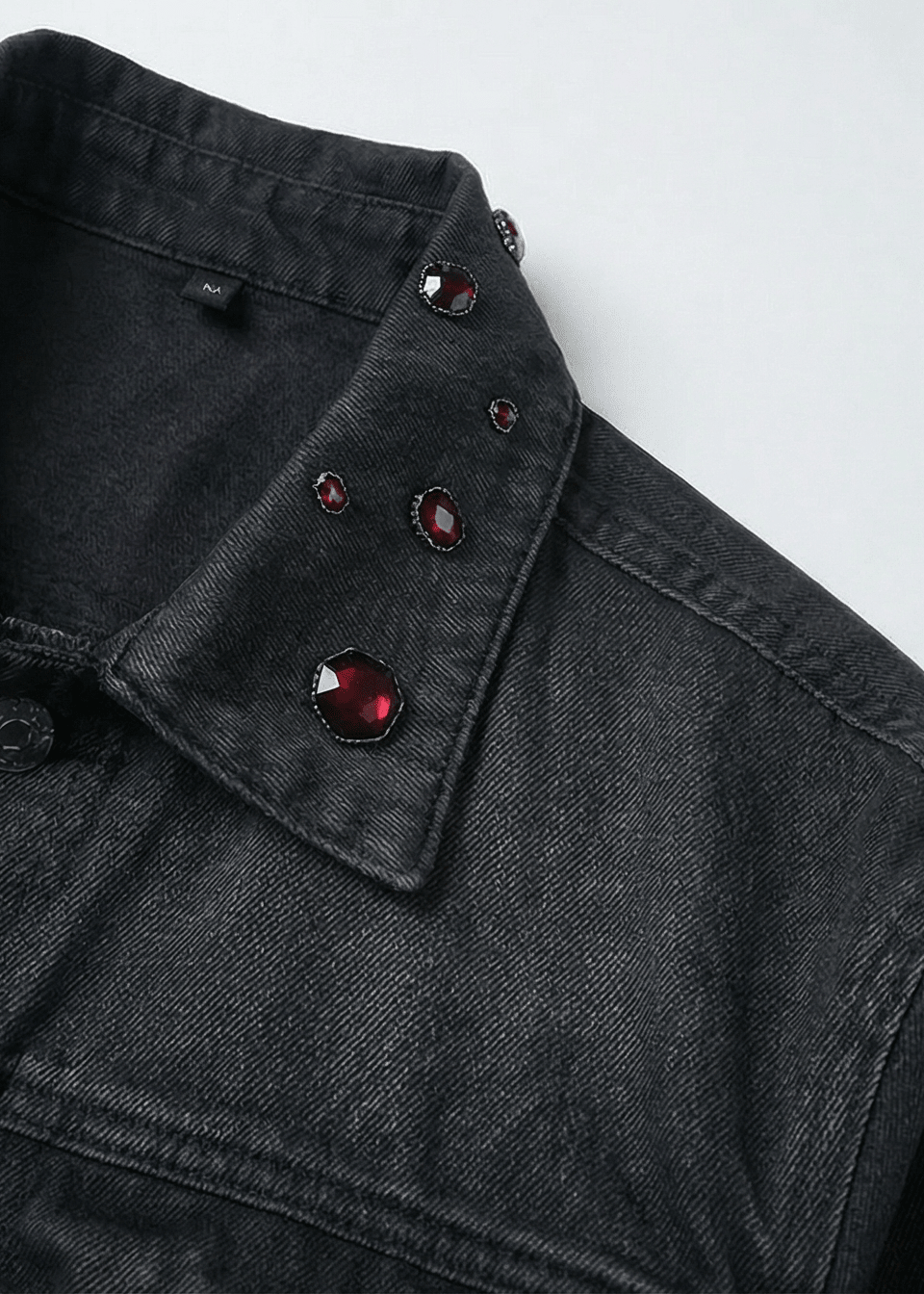 Cropped Coated Denim Jacket - Rick Circus