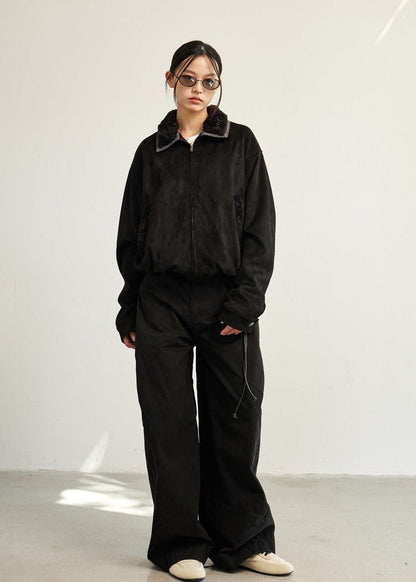 Curved Cut Wide - Leg Balloon Pants - Rick Circus
