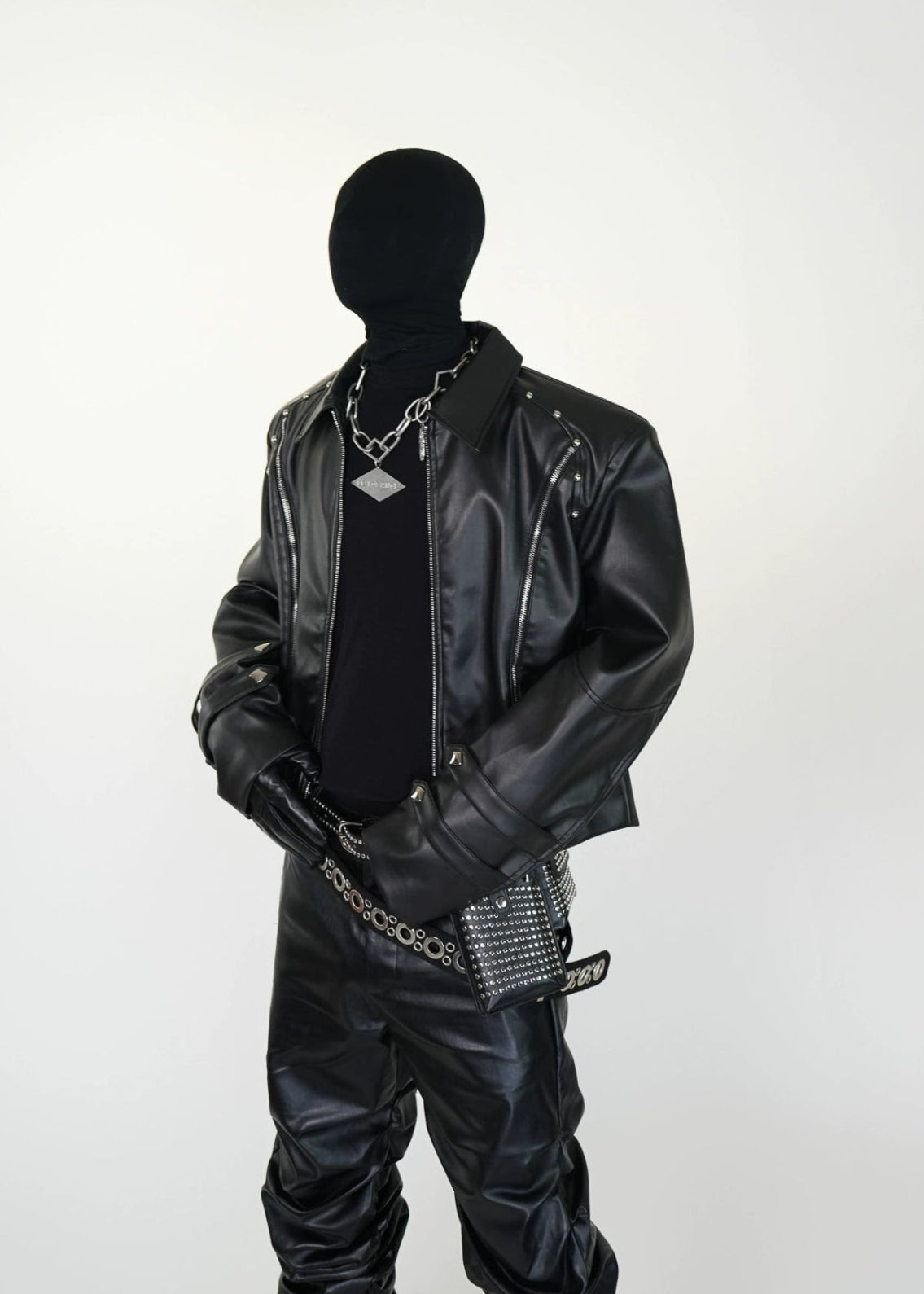 Cyberpunk PU Leather Biker Jacket - Rick Circus