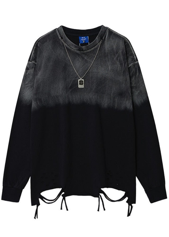 Dark Gradient Washed Long Sleeve T-Shirt - Rick Circus