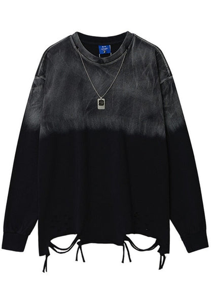 Dark Gradient Washed Long Sleeve T-Shirt - Rick Circus