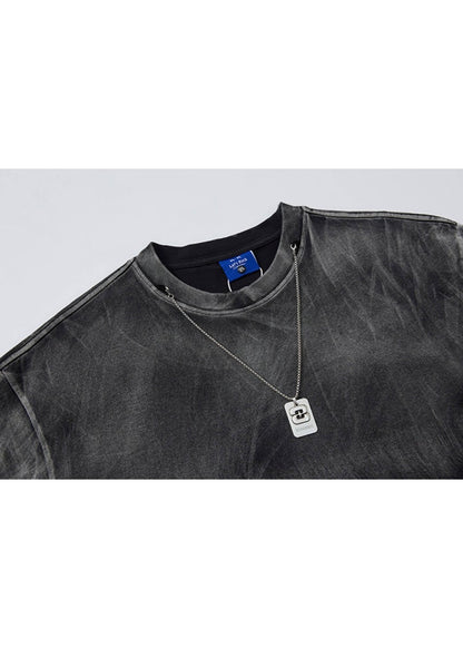 Dark Gradient Washed Long Sleeve T-Shirt - Rick Circus