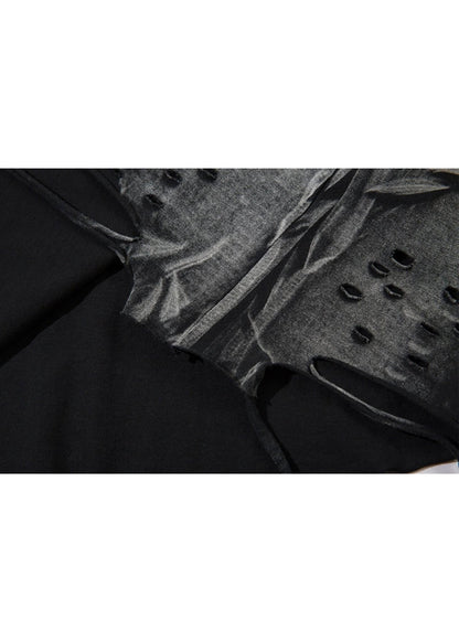 Dark Irregular Hem T-Shirt - Rick Circus