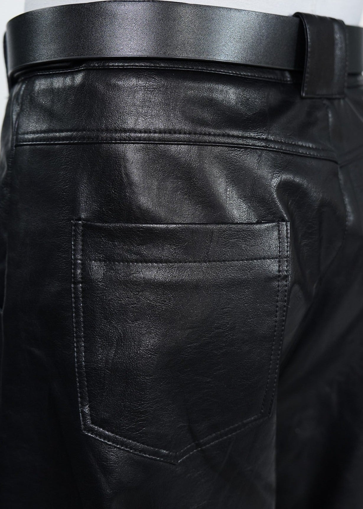 Dark Punk Biker Baggy Leather Pants - Rick Circus