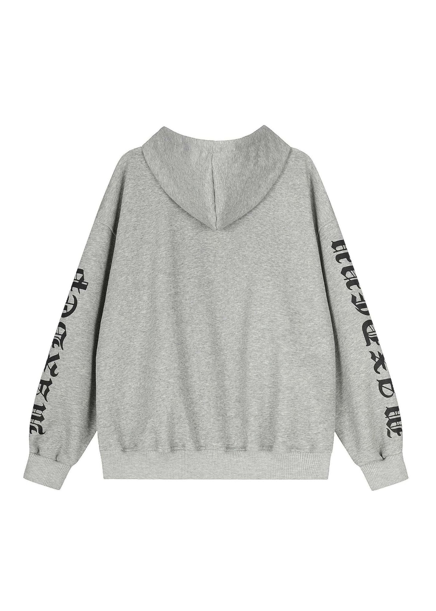 Dark Streetwear Washed Zip - Up Hoodie Jacket - Rick Circus