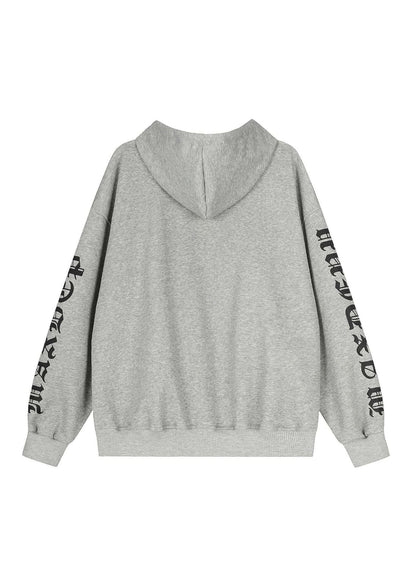 Dark Streetwear Washed Zip - Up Hoodie Jacket - Rick Circus