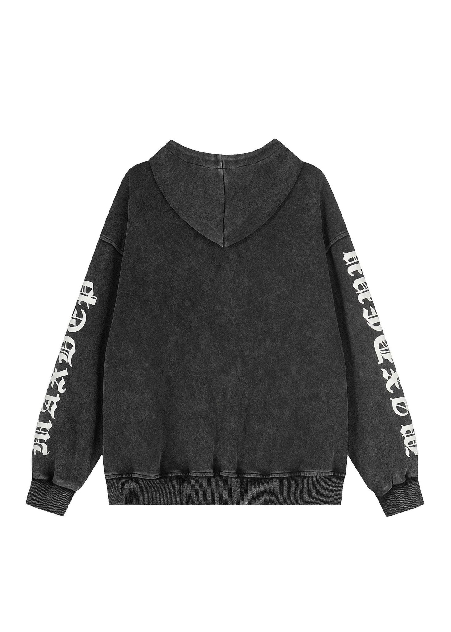 Dark Streetwear Washed Zip - Up Hoodie Jacket - Rick Circus