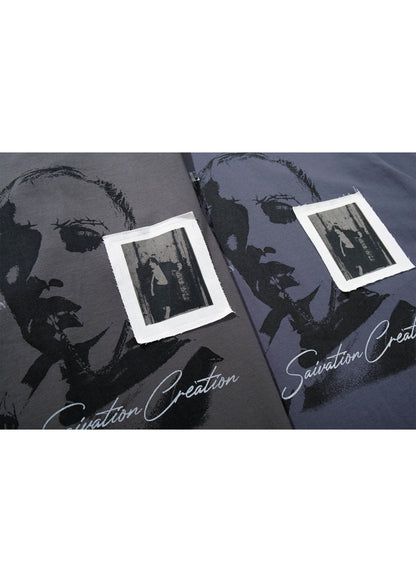 Dark Washed Portrait T-Shirt - Rick Circus