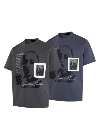 Dark Washed Portrait T-Shirt - Rick Circus