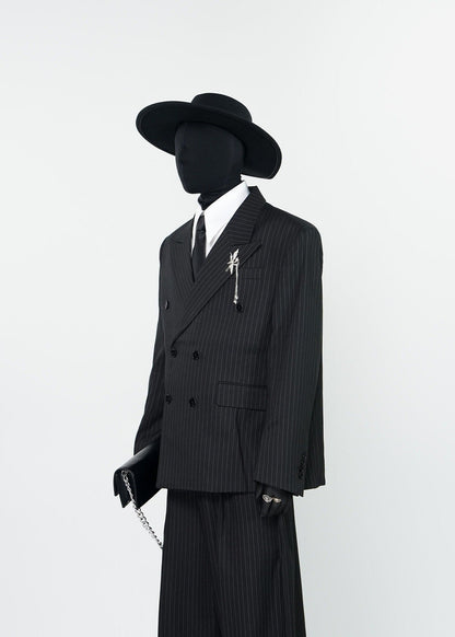 Designer Pinstripe Suit Jacket - Rick Circus