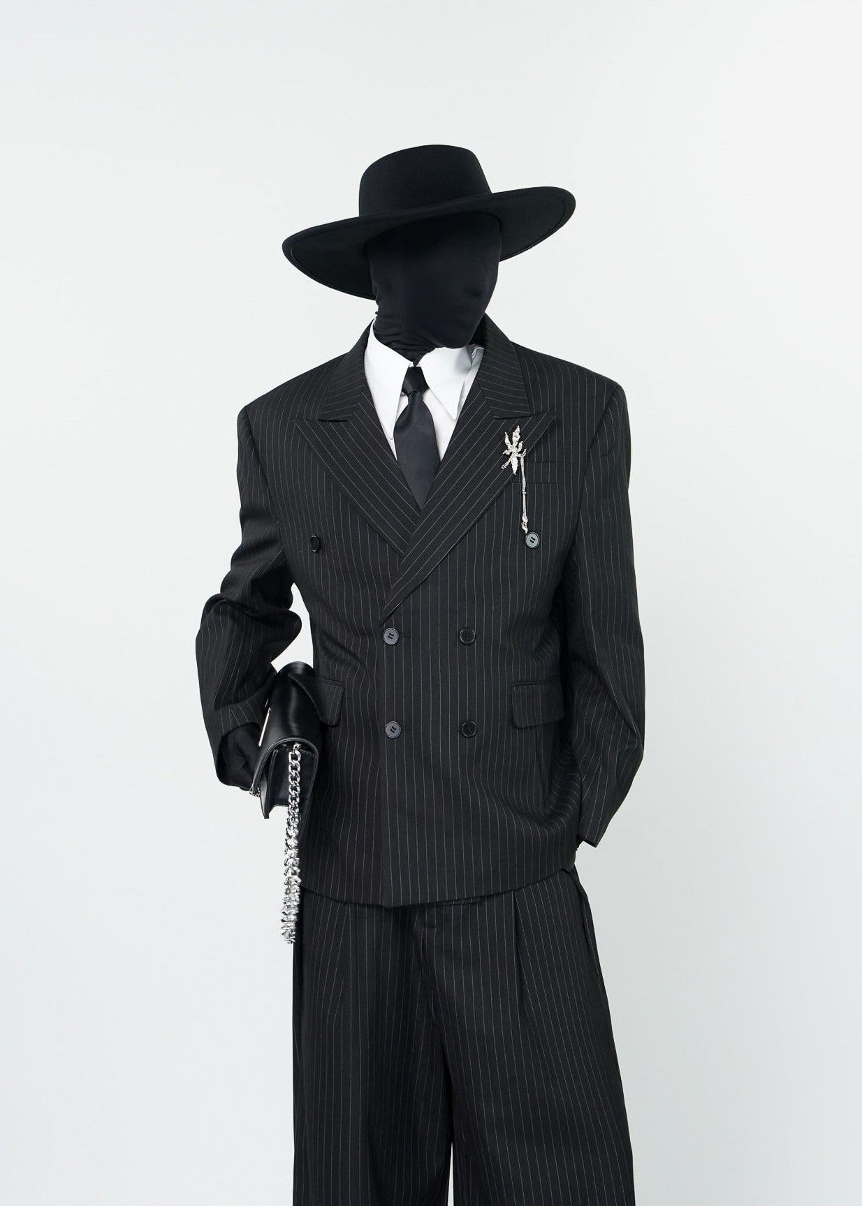 Designer Pinstripe Suit Jacket - Rick Circus