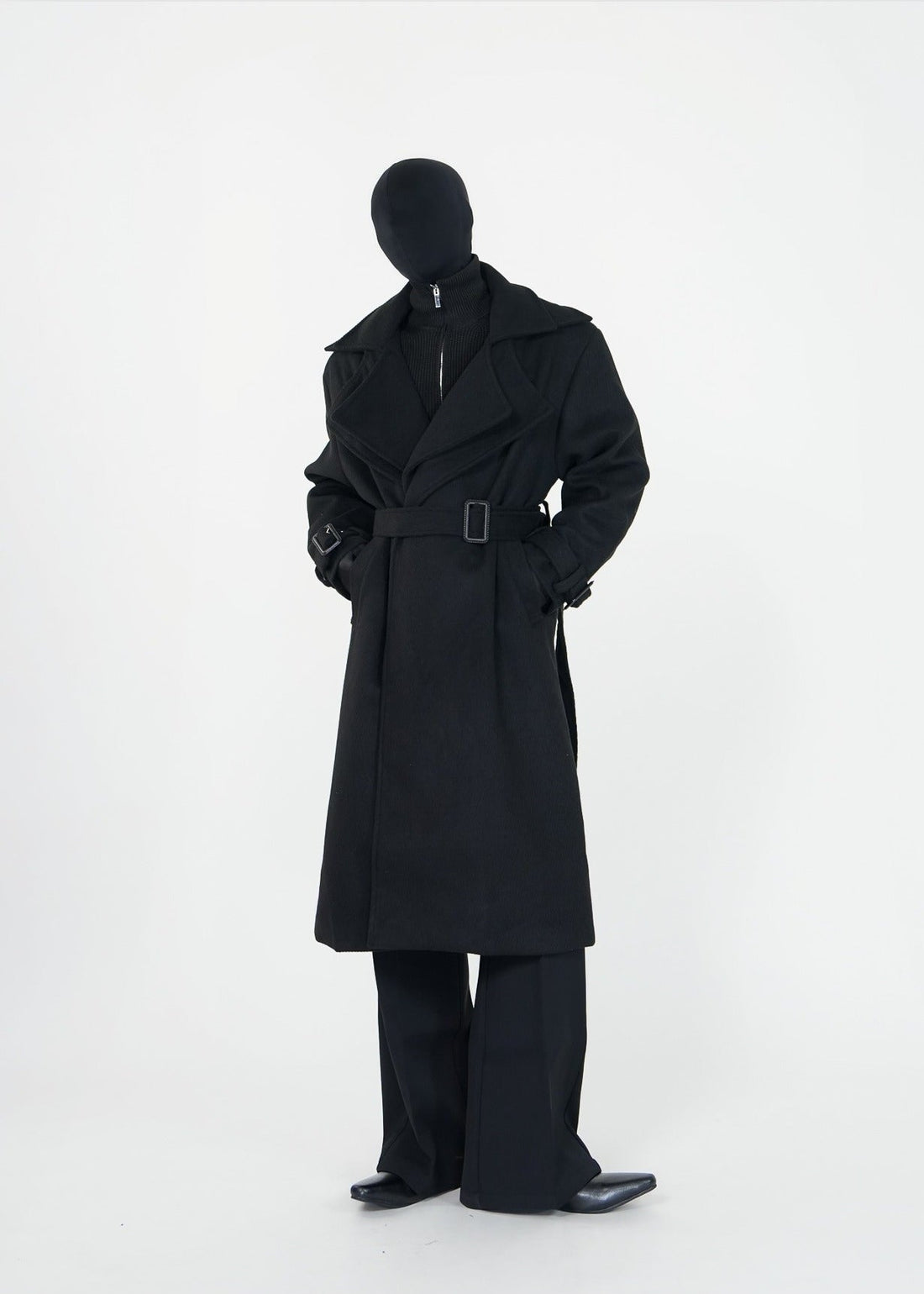 Detachable Double - Lapel Wool Coat - Rick Circus