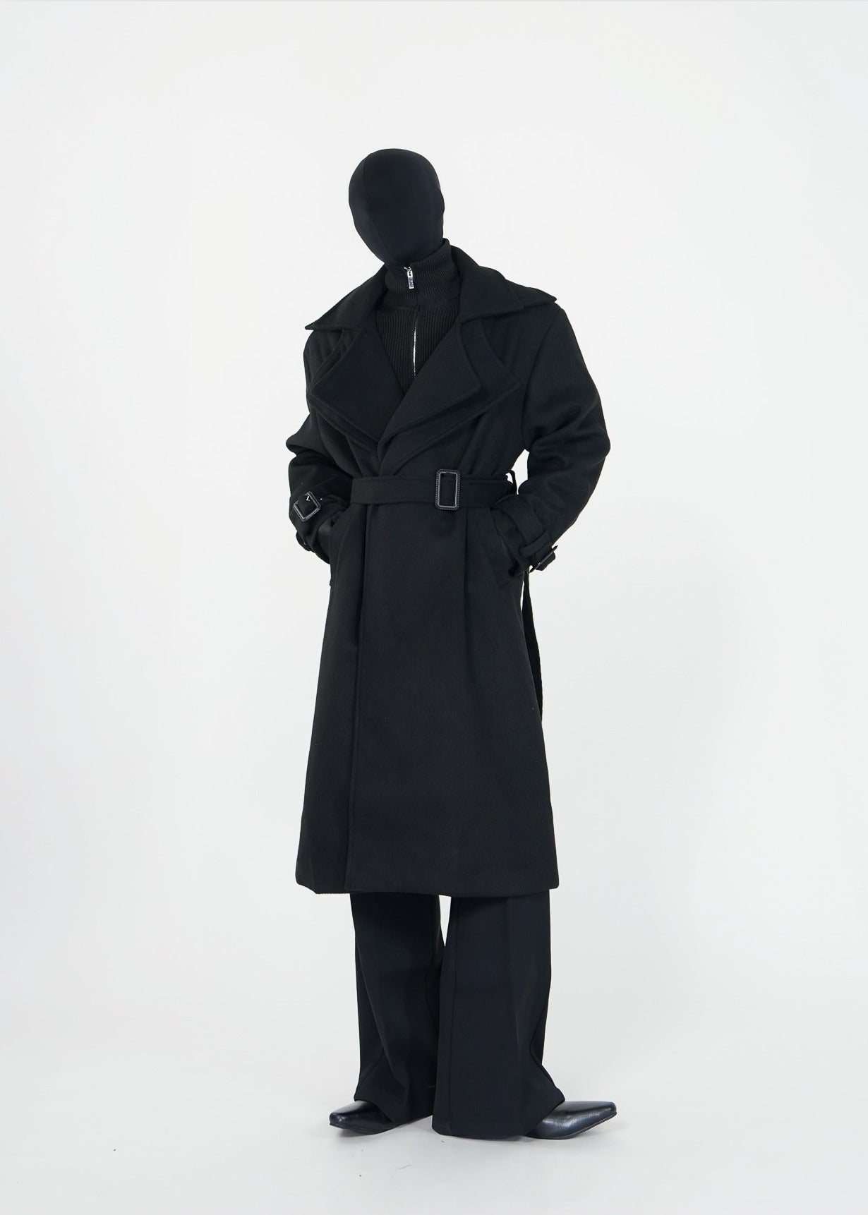 Detachable Double - Lapel Wool Coat - Rick Circus