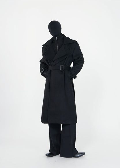Detachable Double - Lapel Wool Coat - Rick Circus