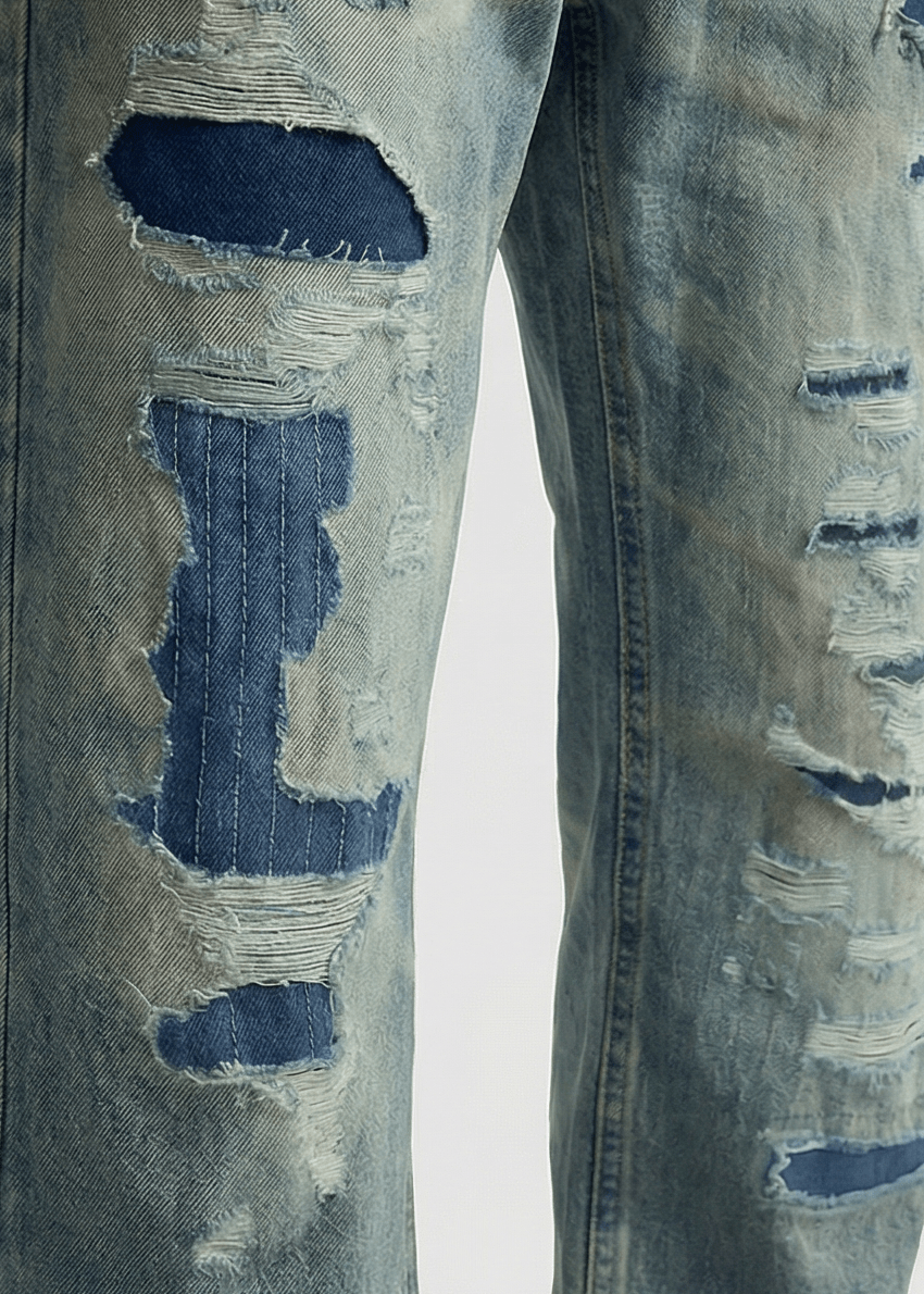 Distressed Baggy Jeans - Rick Circus