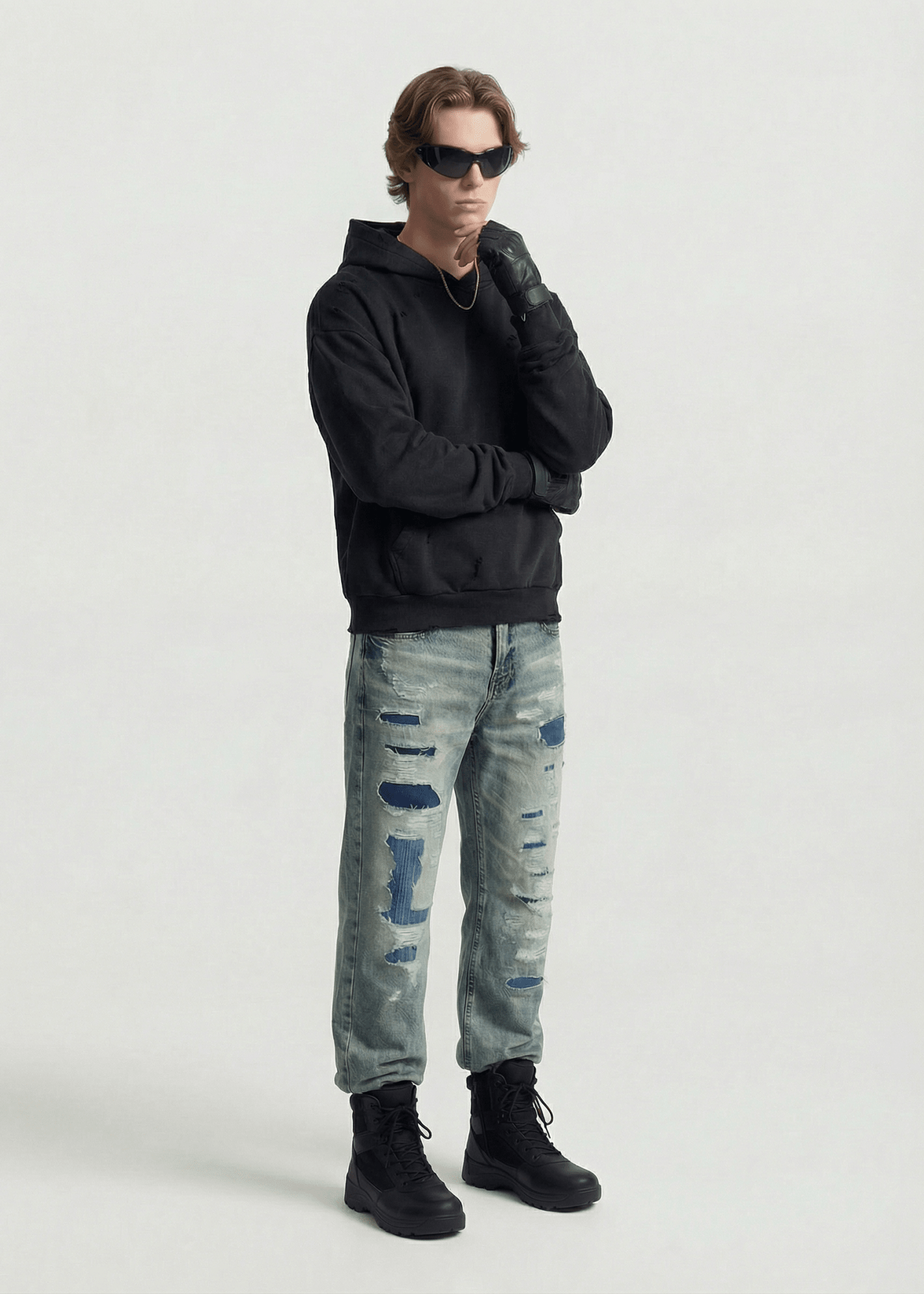 Distressed Baggy Jeans - Rick Circus