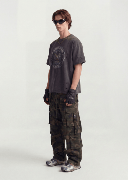 Distressed Cotton Streetwear T-Shirt - Rick Circus