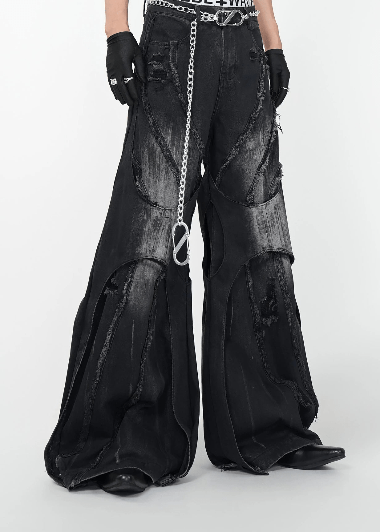 Distressed Flared Jeans - Rick Circus