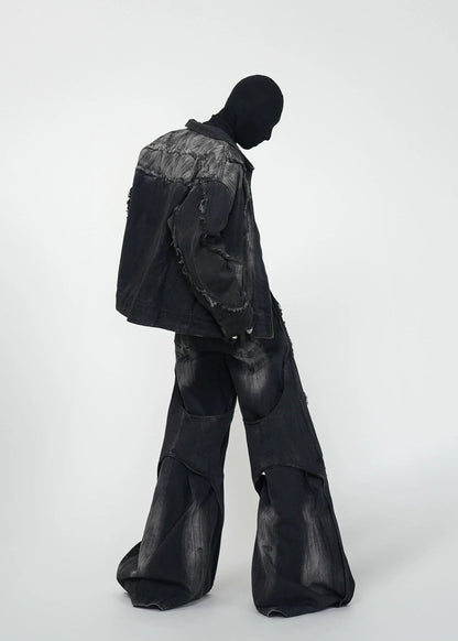 Distressed Flared Jeans - Rick Circus