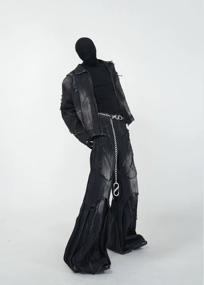 Distressed Flared Jeans - Rick Circus