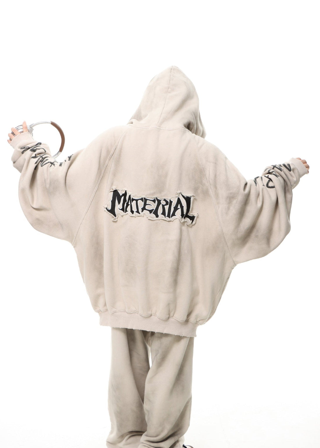 Distressed Patch Embroidery Hoodie - Rick Circus