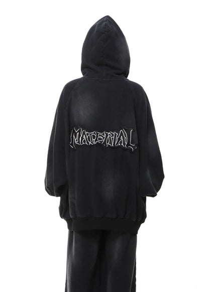 Distressed Patch Embroidery Hoodie - Rick Circus